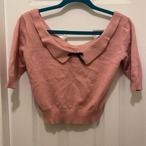 Pink cropped sweater